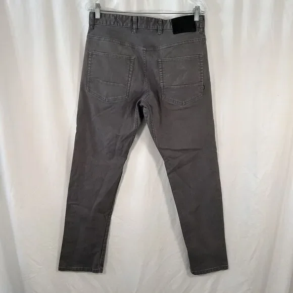 Nike SB Jeans Men's 32 Grey Distressed Cotton Blend Button Zip Vented Flaws - Picture 11 of 14